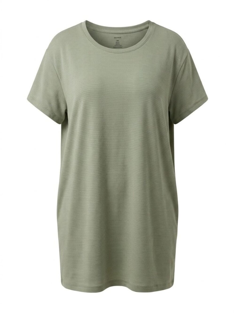 NWT Auden Cloud Knit Short Sleeve Pajama Sleep Shirt Dress Sz 2X Gray Stripe